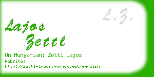 lajos zettl business card